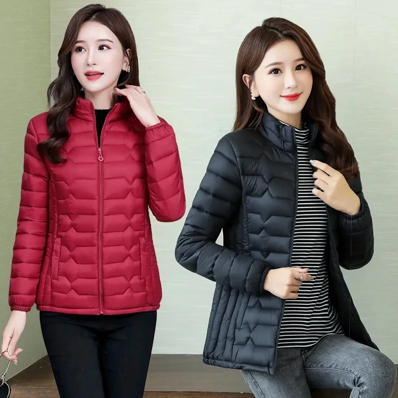 

Down Jacket Women Coat Autumn Winter 2024Spring Jackets for Warm Quilted Parka Ladies and Light Female Ultralight Outerwear L830