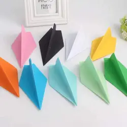 100Pcs Premade Rainbow Origami Paper Airplane Folded Origami Planes for Kids Party Supplies Plane Theme Birthday Baby Shower Par