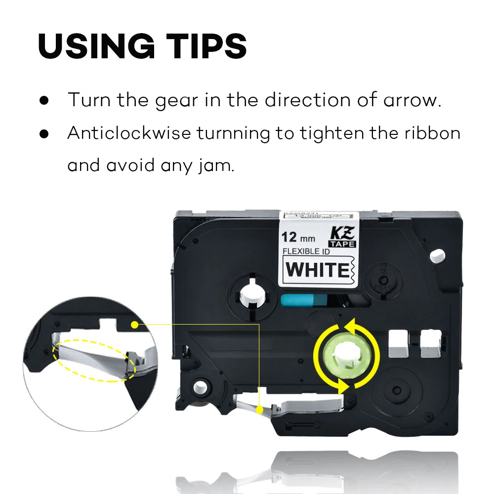 Kze 6/9/12/18/24mm Multicolor Flexible Cable Label Tapes Compatible Brother Tze-FX231 tze-fx231 P-touch PT-18Rz/1010/1280/2030