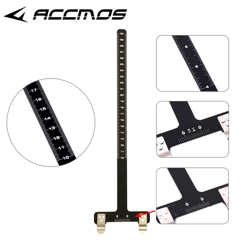 Aluminum T Square Archery Ruler for Compound / Recurve Bow Target Shooting Set