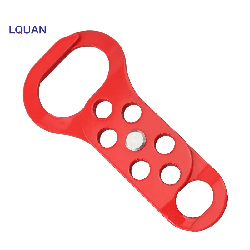 Double Jaw Head Steel Lockout Hasp With 6-Holes For Overhaul Of Industrial Equipment