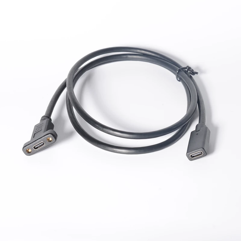 USB C Nữ Để Nữ Cáp Nối Dài USB 3.1 Loại C Mở Rộng Cáp Với Bảng Điều Khiển Gắn Lỗ Vít Cho Sạc Và Đồng Bộ