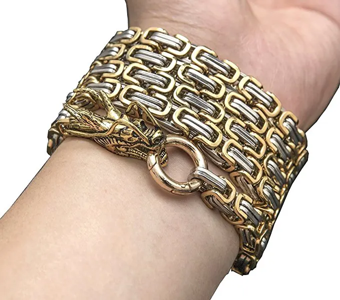 Outdoor Tactical Whip Stainless Steel Self Defense Protection Dragon Hand Bracelet Chain Necklace Waist Chain Equipment