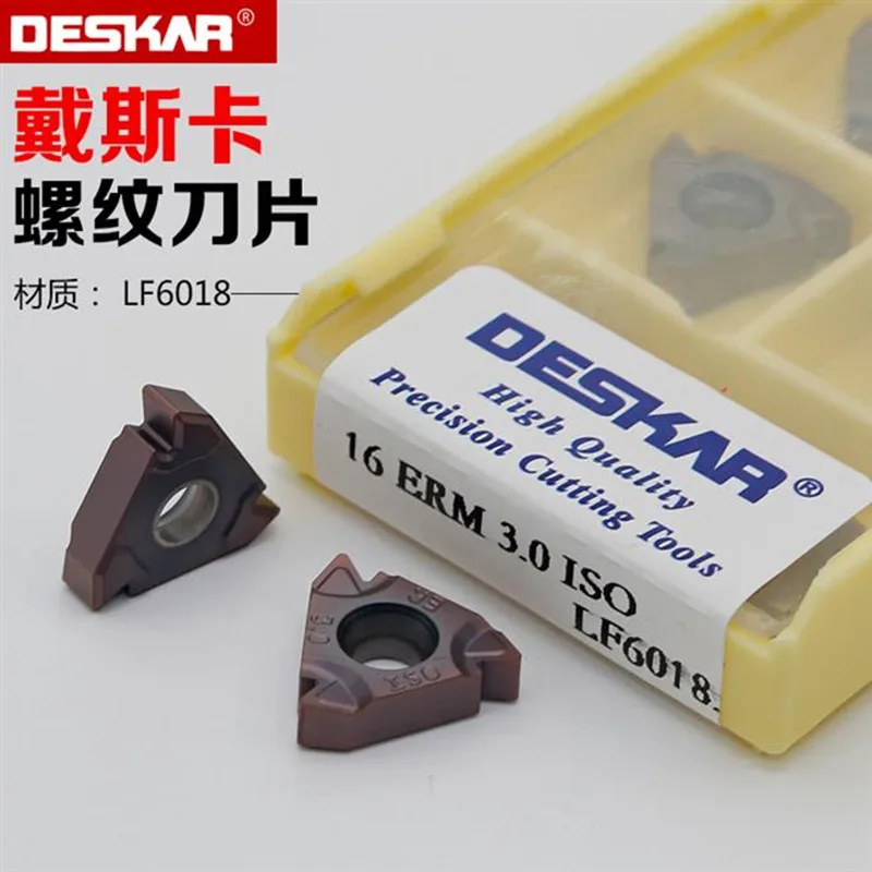 DESKAR 16IRM1.0ISO 16IRM2.0ISO 16ERM2.5ISO 16ERM3.0ISO 16IRMAG55 16IRMAG60 16ERM11W LF6018 Carbide Insert 16IRM 16ERM Inserts