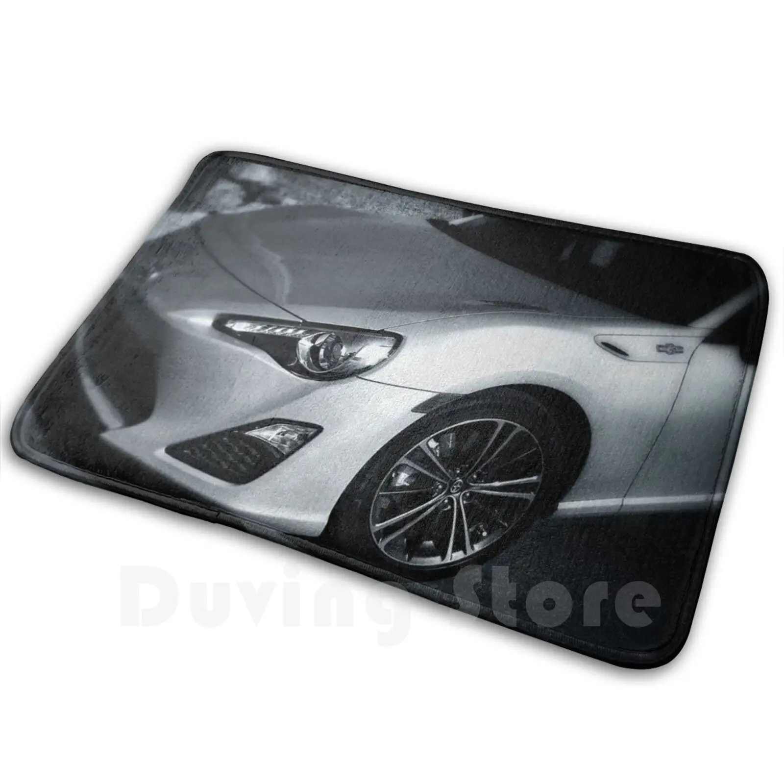 My Frs Pic Black And White Carpet Mat Rug Cushion Soft Non-Slip Scion Frs Gt86 Coupe Sport Car Fast Racing Tracks Auto