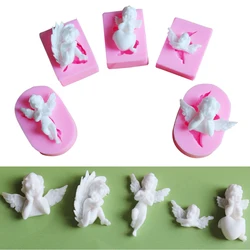 Angel Baby Silicone Mold Cake Decorating Tools Fondant Chocolate Ice Clay Fondant Sugar Candy Sugarcraft UV Epoxy Mould C388
