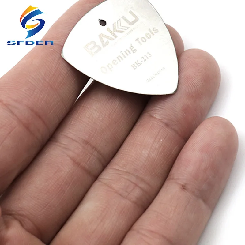 3pcs/lot BAKU Ultra Thin Stainless Steel Metal Open Pry Opener Metal Guitar Picks For LCD ScreenTablet Phone  Repair Tools