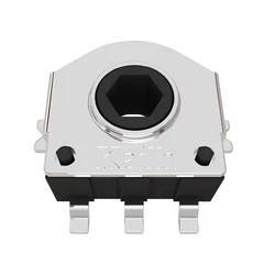 5pcs Kailh Black Rotary Shaft Encoder, 180 Degrees Rotation,with 100,000 Cycles Lifespan EN652812A03