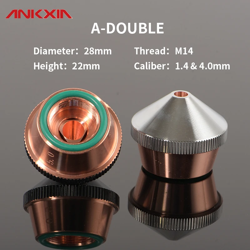 Ugelli per taglio Laser DNE D28mm H22mm cromati e ugello D15mm H15mm per macchina per taglio Laser a fibra