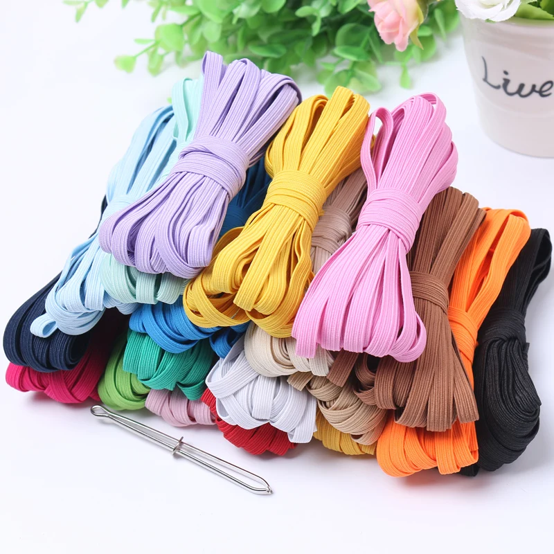 6mm Elastic Ribbon High-Elastic Elastic Band Rubber Band Elastic Line DIY Lace Trim Sewing Waist Band Garment Accessories 3meter