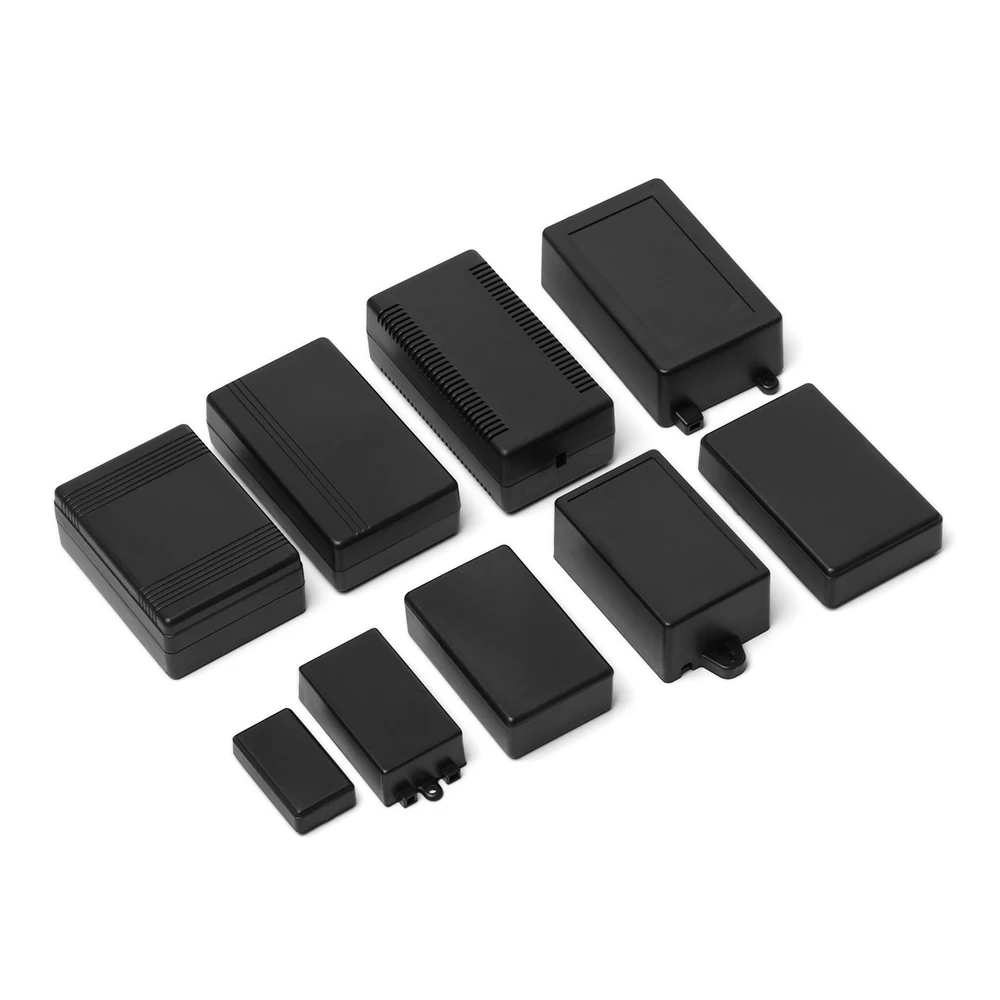 1/2pcs Waterproof Black Housing Instrument Case ABS Plastic Project Box Storage Case Enclosure Boxes Electronic Supplies