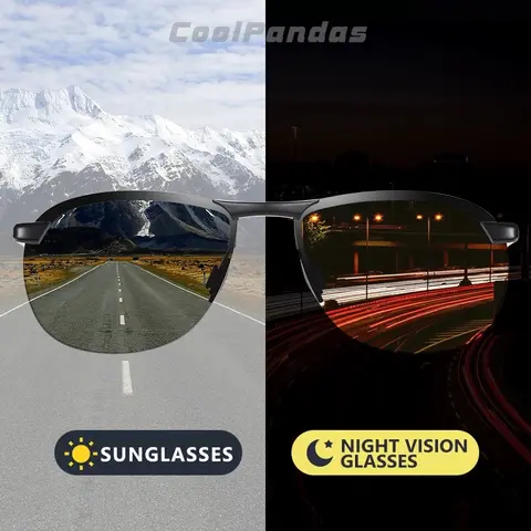 Men's Photochromic Polarized Sunglasses for Driving COOLPANDAS