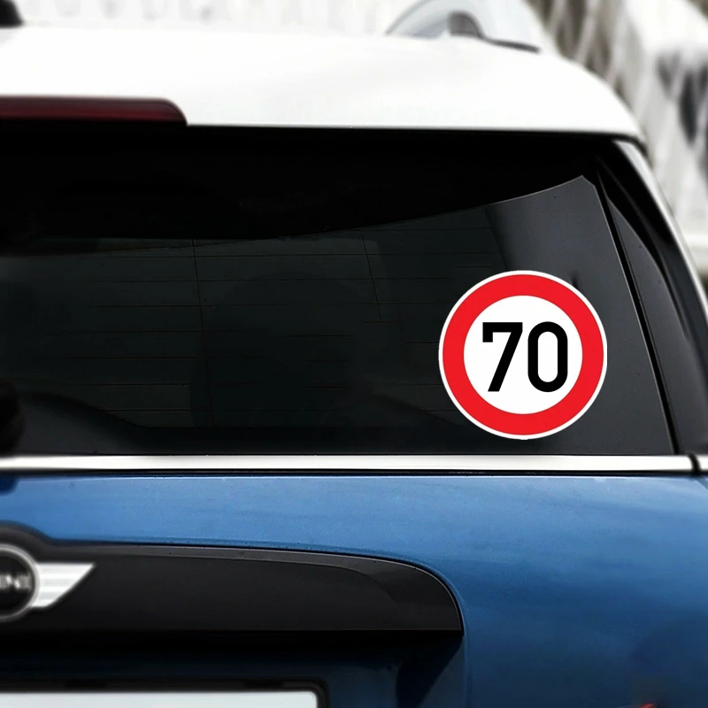S4-0079# Speed Limit (70 km), Ø 16 cm Self-adhesive Decal Car Sticker Waterproof Auto Decors on Bumper Rear Window
