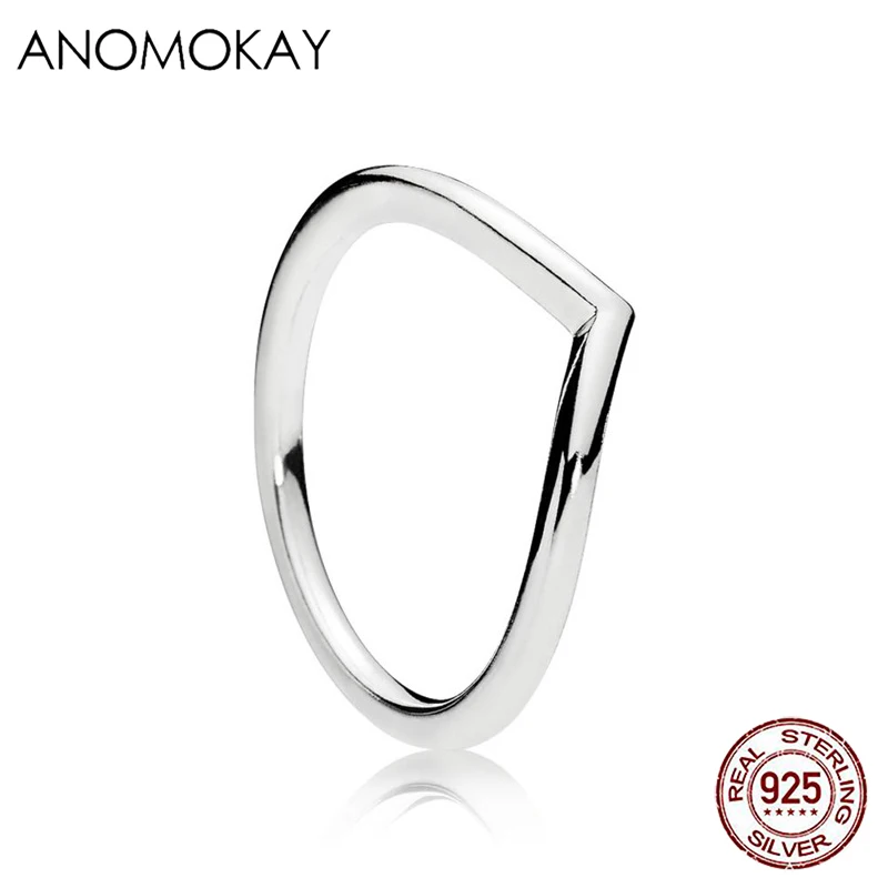 100% 925 Sterling Silver Simple Series Water Droplet Finger Rings for Women Wedding Engagement Clear CZ Girl Jewelry friend Gift