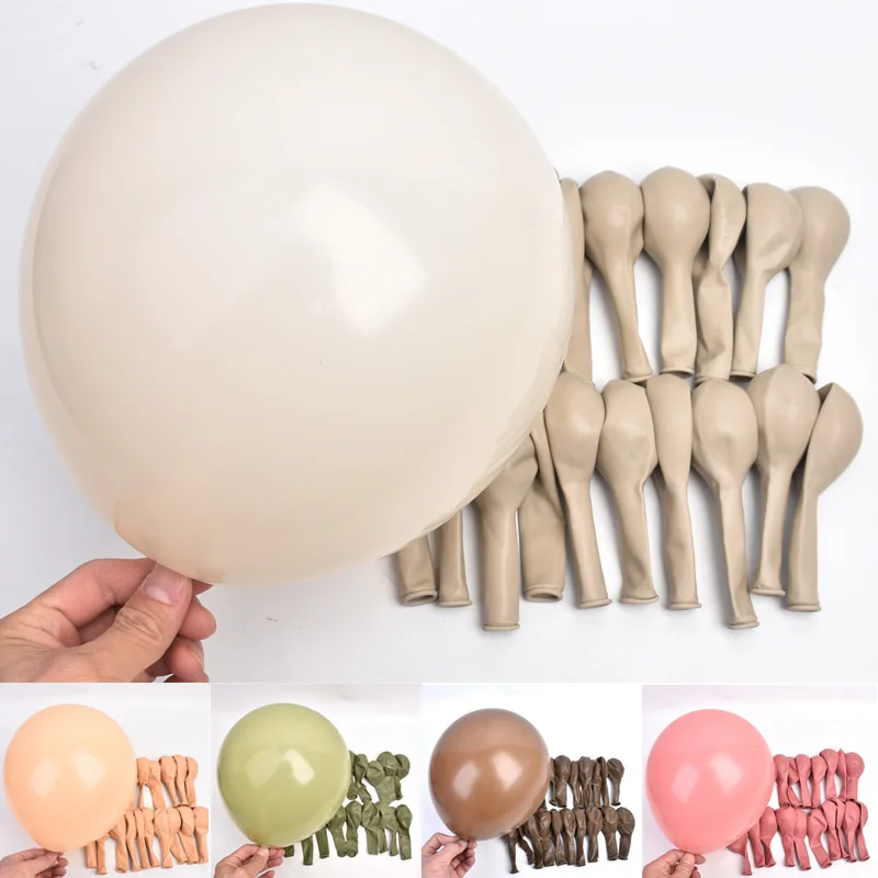 Cream Brown White Sand Balloons Pink Matte Beige Balloon Arch Wedding Bridal Shower Baby Birthday Party Decor Air Helium Baloon