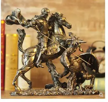 Roman Ancient Greek Knight Dragon Armor Model Roman Armored Warriors arch model creative home living cabinet Crafts decoration