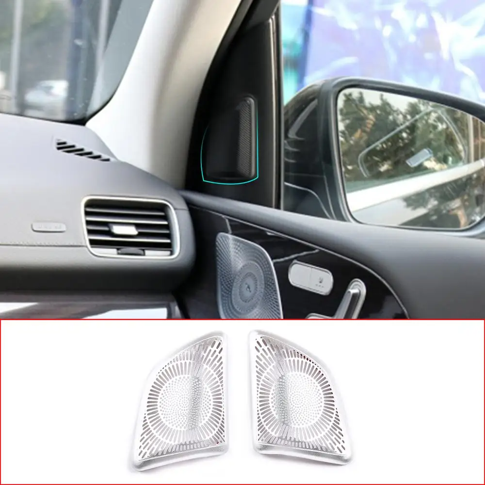 

For Mercedes Benz GLE GLS Class W167 X167 2020 Aluminum Alloy Audio Speaker Tweeters Cover Trim Interior Car Accessories