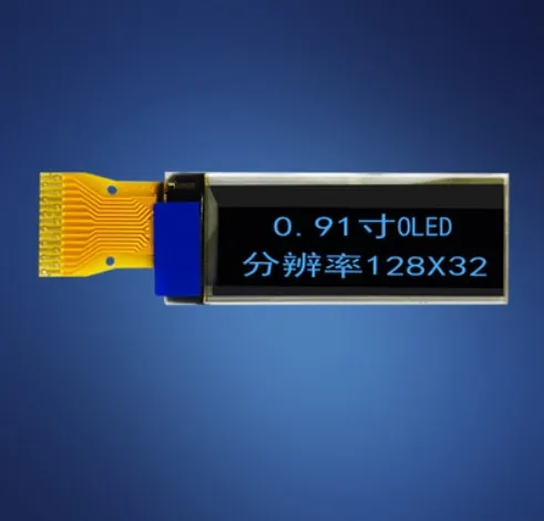 2 stücke 0.91 "OLED display modul 128x32 pixel weiß/blau 14pin I2C IIC interface SSD1306 fahrer UG-2832HSWEG02 0,91 OLED Display