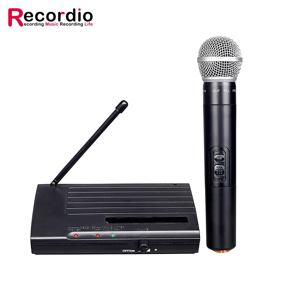 GAW-U100 المهنية UHF واحد إلى واحد ميكروفون لاسلكي محمول باليد مناسبة لأداء المؤتمر KTV
