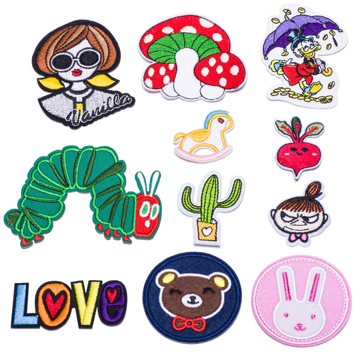 Cartoon Cloth Stickers Animal Embroidery Shoes Hats And Bags Decoration Badges Clothes Patch