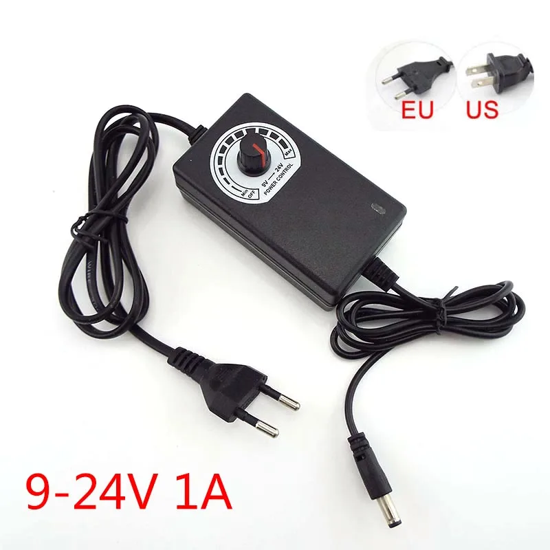 AC/DC AC 100-220V to DC 9-24V 3-12V 2A 3A Adjustable Power Adapter with Switching Voltage Regulated Universal Power Supply