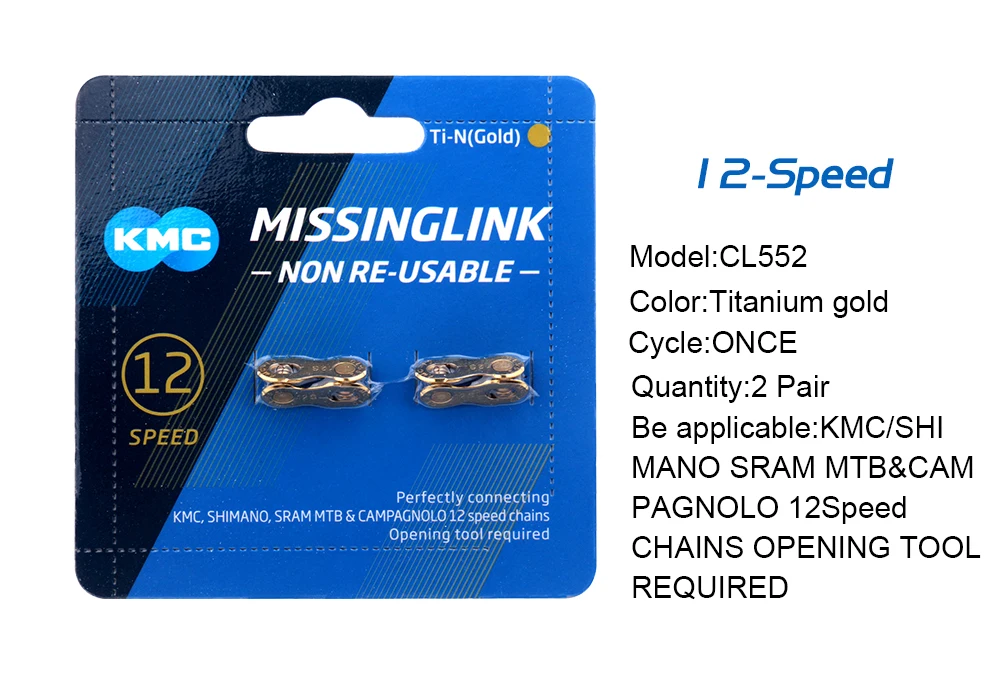 KMC Chain Quick Link 7 8 9 10 11 12 Geschwindigkeit MTB Strom fehlende Glieder 2 Paar Fahrradkette Power Link Fahrradkettenspanner – Detail 8