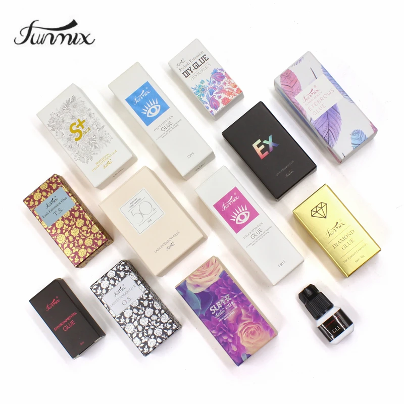 All series FUNMIX 5-10g Professional Individual Eyelash Glue 0.5 second DRY Eyelash Extension Glue Adhesive