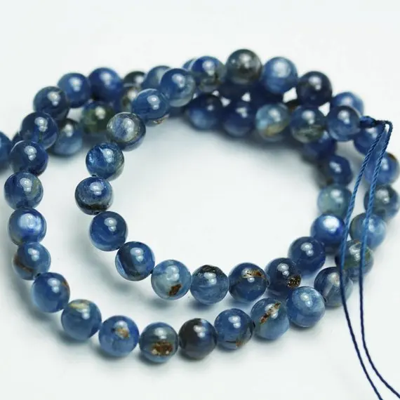 Genuine Blue Kyanite Beads,Gemstone Loose Crystal Beads 5mm 6mm 7mm 8mm 9mm 10mm Round Jewelry Beads,1 of 15\