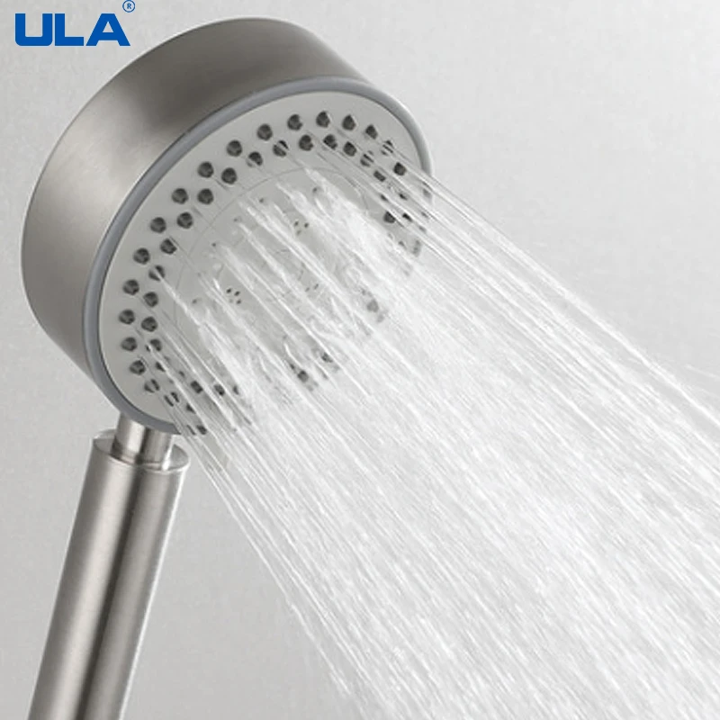 ULA Handheld Shower Head Set High Pressure 3 Function Adjustable Bath Shower Jets Removable Filter with Hose Water Saving