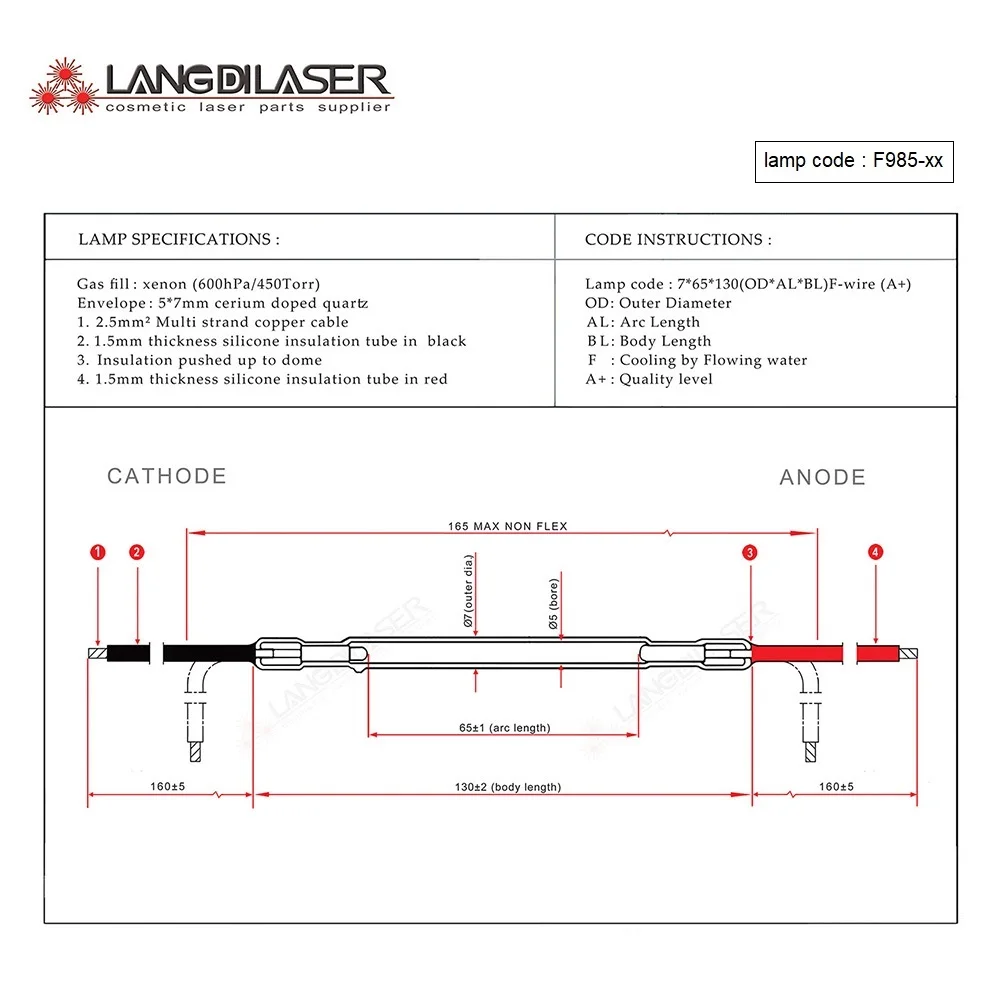 F985 / UK IPL & Lamp/Taille 7x65x130F / IPL-Flash-Lamp & SG-Hull-Lamp