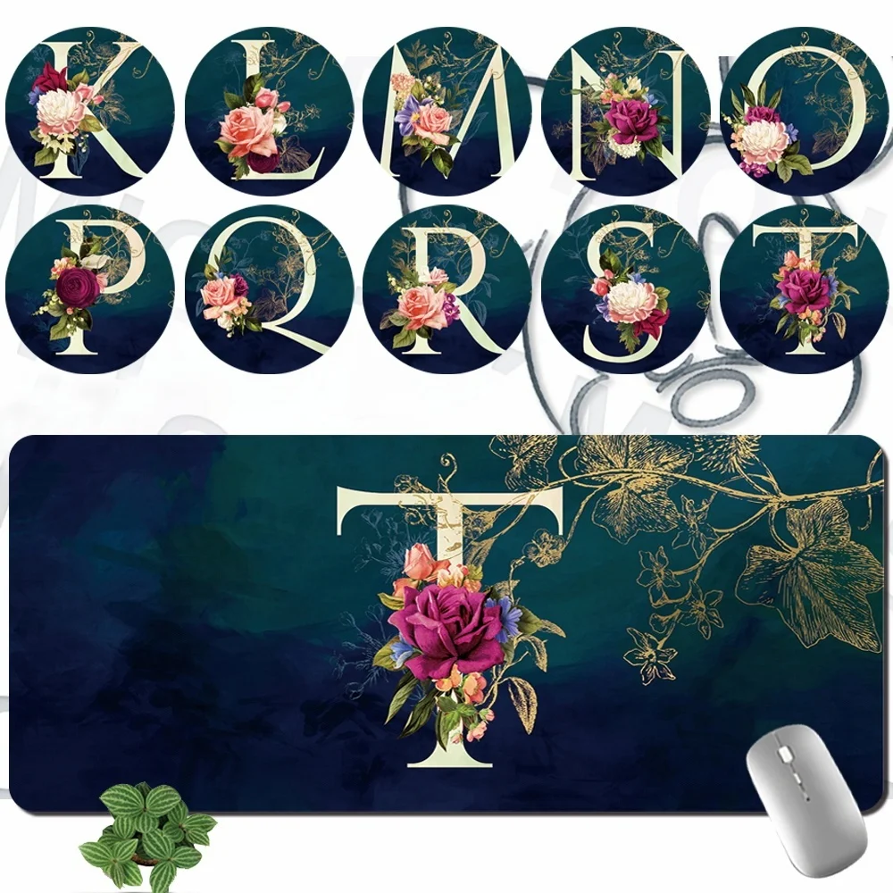 Гладкий коврик для клавиатуры и мыши из искусственной кожи, водонепроницаемый игровой коврик для мыши серии с надписью и рисунком