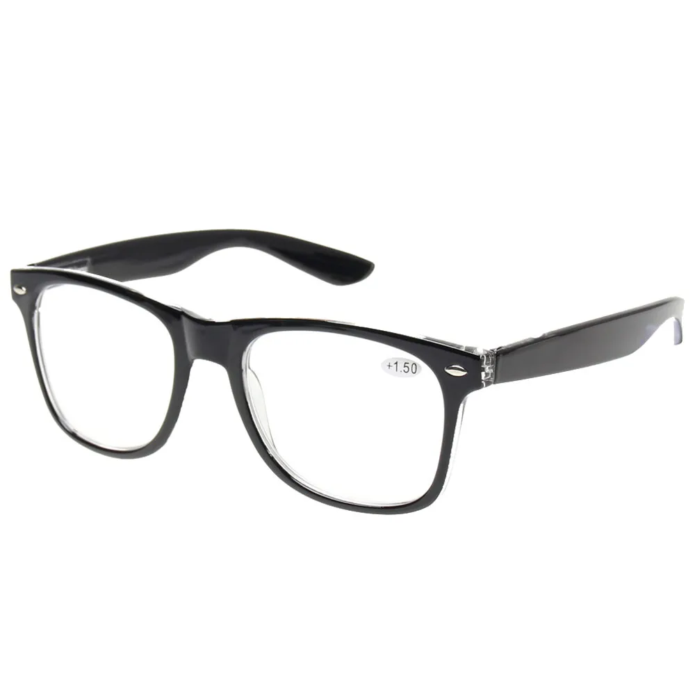 Boncamor-gafas de lectura con bisagra de resorte para hombre y mujer, lentes decorativas con prescripción HD, dioptrías + 100 + 200 + 500 + 600