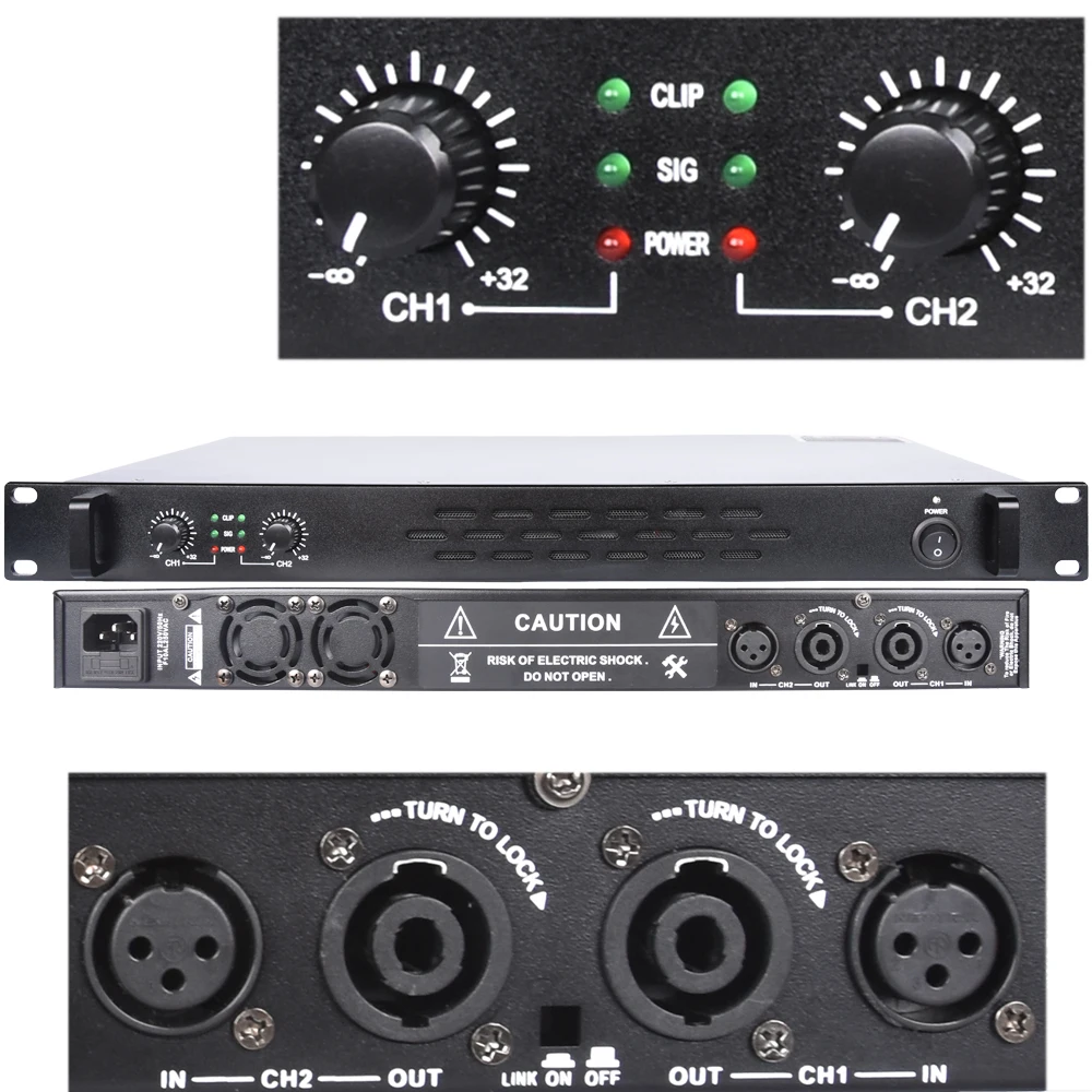 MiCWL аудио двухканальный 2600 Вт Цифровой усилитель 4 канала 6400 Вт высокомощный усилитель 1U 19 дюймов дизайн