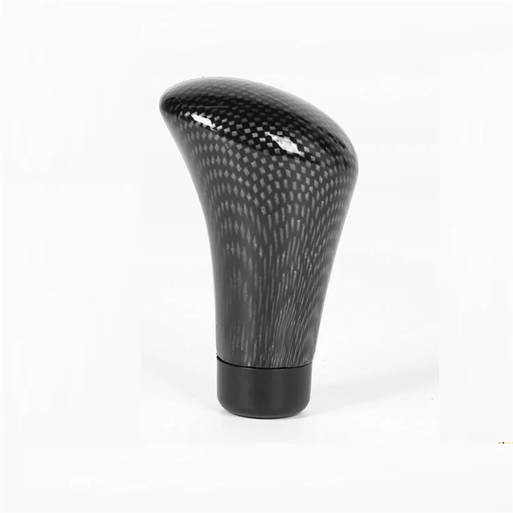 Universal Car Gear Shift Knob Shifter Lever Round Ball Shape Real Carbon Fiber