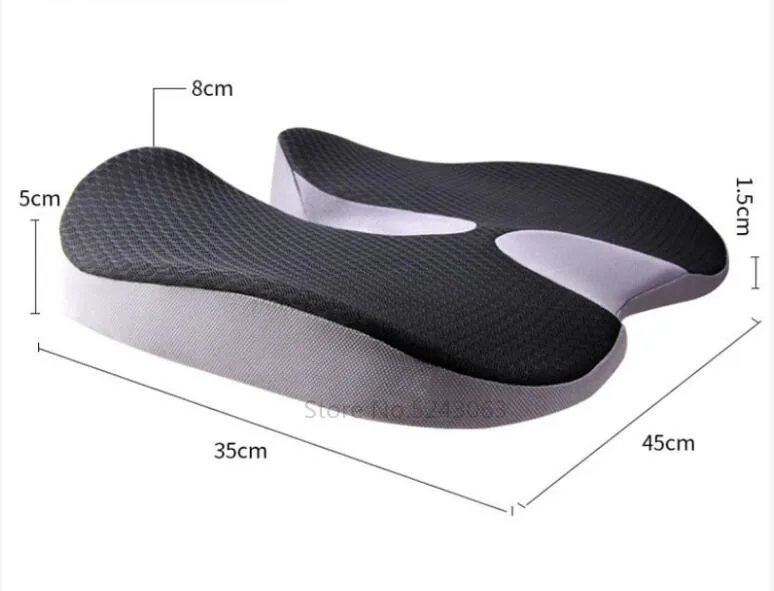 Cushion Non-Slip Orthopedic Memory Foam Coccyx Cushion for Tailbone Sciatica back Pain relief Comfort Office Chair Car Seat