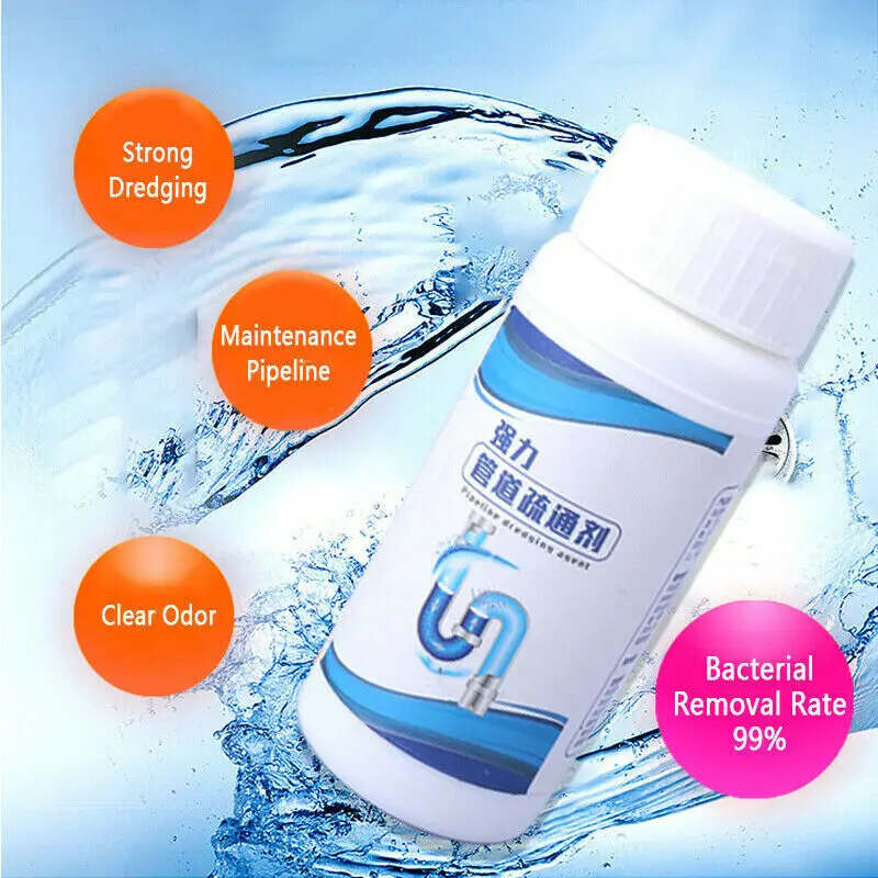 Pipe Dredging Agent Sewer Cleaning Dredge Agent Toilet Effective Powerful Toilet Deodorant Dredge Clog Remover Opener