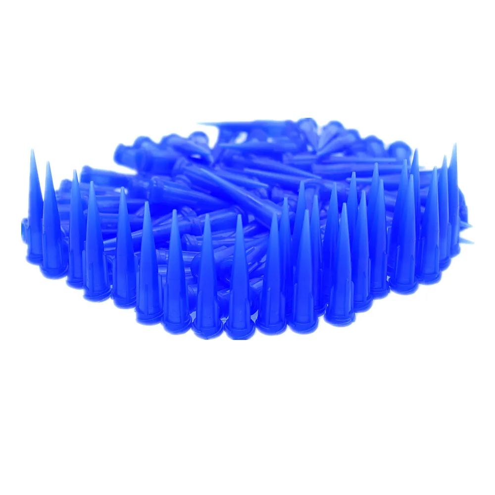 6000pcs 22G Tapered Plastic Dispensing Tips Liquid Glue Dispenser Needles Tapered Blunt Tips Adhesive Glue Dispensing Needle Set