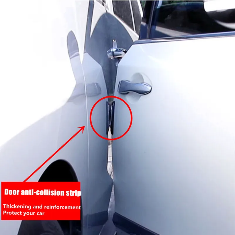 Car Door Anti-collision Protector Bar Stickers Side Edge Protection Guards Rear View Mirror Cover Protection Strip Accessories