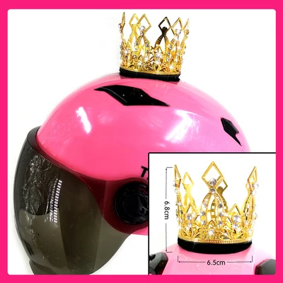 Motorcycle Helmet Crown Decor for Women