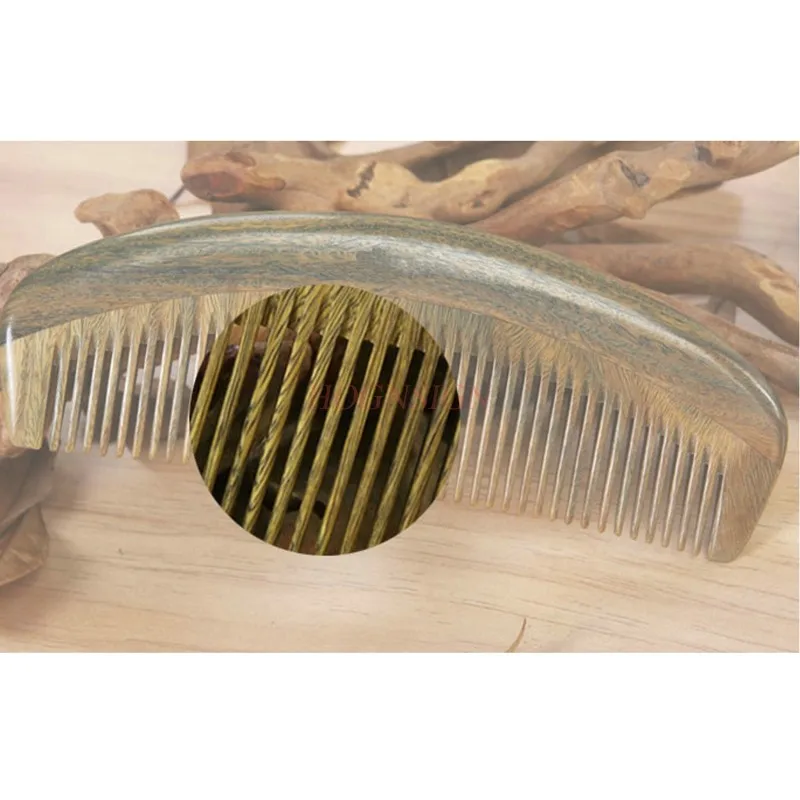 

Широкая расческа, расческа из зеленого сандалового дерева, массажная расческа с широкими зубьями, большие расчески для волос, расческа, парикмахерские принадлежности для пожилых людей