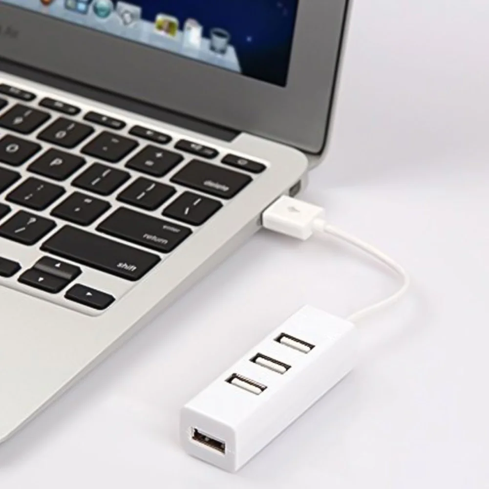 Portable 4 Ports USB 2.0 Expansion Hub Splitter Adapter for PC Laptop Computer USB Hub