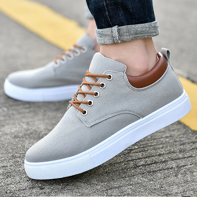 Zapatos italianos de lona para hombre, zapatillas vulcanizadas sin cordones, zapatillas deportivas de tendencia para verano, talla grande 47 48