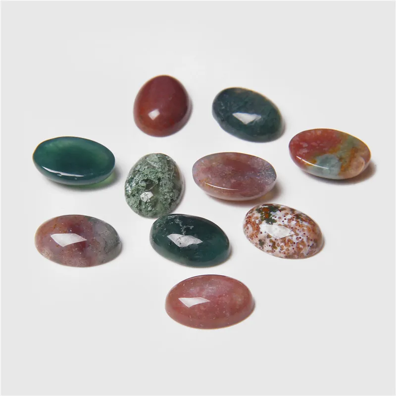 10pcs/lot Natural Stone Cabochon 8-25MM Tiger Eye Agat Oval Cameo Fit DIY Ring Earring Bracelet Necklace Making Jewelry Finding