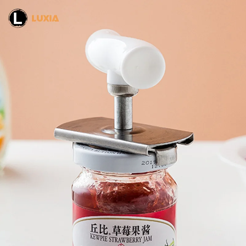 Ajustável Multi-Function Bottle Cap Opener, aço inoxidável tampas off Jar Opener, Labor-Saving Screw Can, Kitchen Gadget