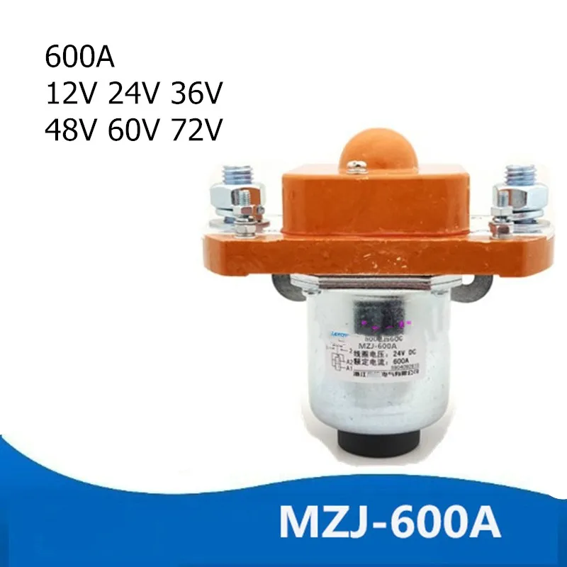 

ZJ600A 1NO Normal-Open 12V 24V 36V 48V 60V 72V 600A DC Contactor for Motor Forklift Electromobile Grab Wehicle Car Winch