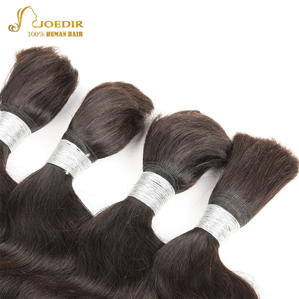 Joedir Remy Brazilian Body Wave Human Bulk Hair For Braiding Natural Human Braiding Hair Bulk 10 To 30 Inch Hair Weave Bundles