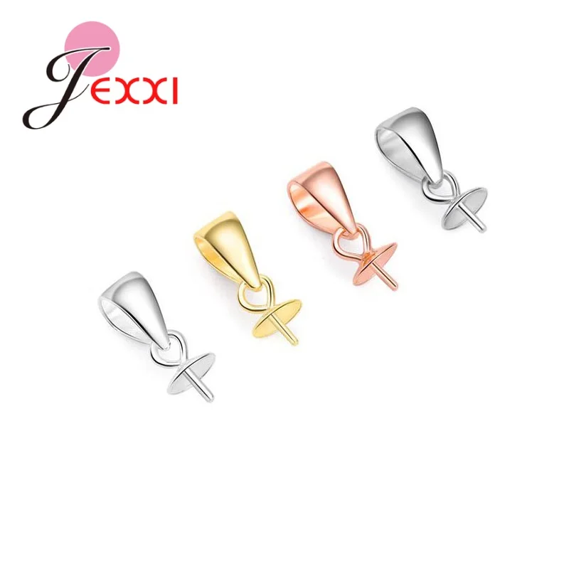 

New Drop Shipping 100Pcs Silver Needle Gold Platinum Rose Gold Buckle Pendants Clasps Hooks For DIY Handmade Jewelry Making