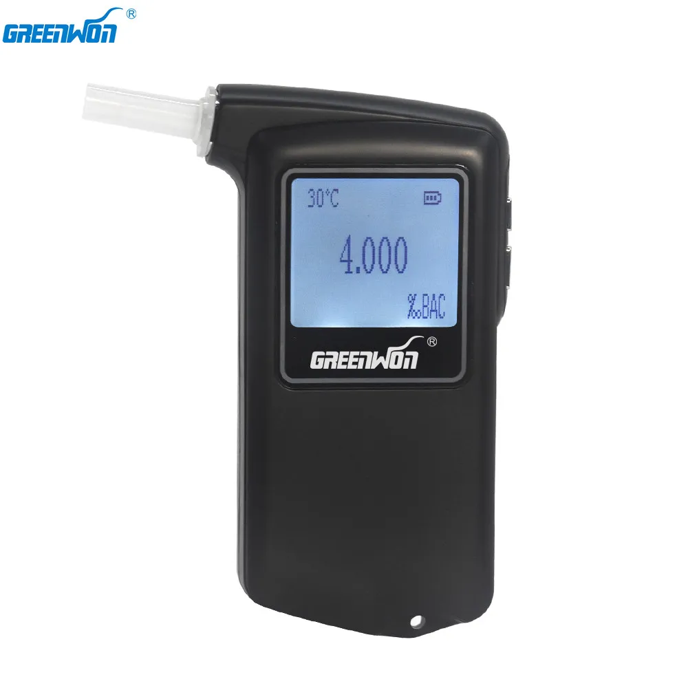 

GREENWON High Accuracy Prefessional Police Digital Breath Alcohol Tester Breathalyzer AT868F Freeshipping Dropshipping