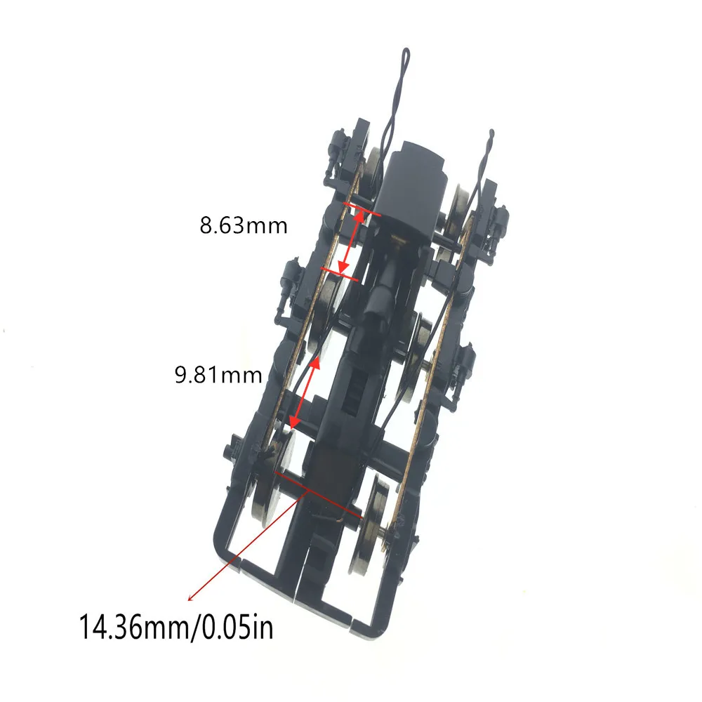 Chassi Elétrico Bogies Kits Model Building, HO Acessórios Do Modelo Do Trem, Escala 1:87, 1Pc, 2Pcs