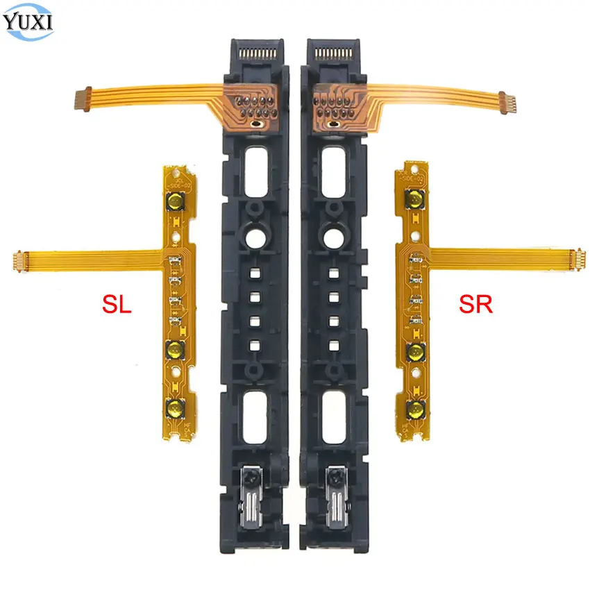 YuXi Replacement LR Slide Left Right Slider Rail With SL SR Flex Cable For Nintend Switch NS Joy-Con JoyCon Controller